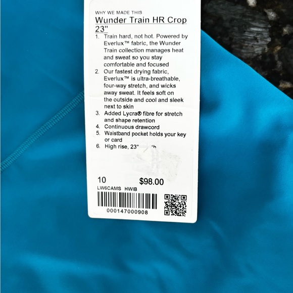 Lululemon wunder train high-rise crop leggings Size 10 - Picture 3 of 4